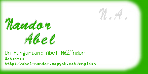 nandor abel business card